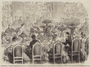 La table impériale au banquet donné par la ville de Paris à l