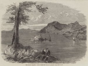 Les îles Ioniennes, Corfou, depuis la batterie à un canon (gravure)