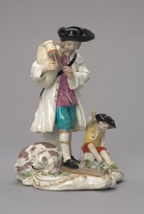 Le musicien itinérant, fabriqué par Chelsea Porcelain Factory, Angleterre, vers 1756 - English School