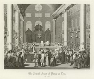 La fête juive de Pourim, ou lots, 1712 - English School