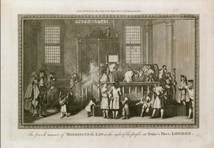 La manière juive de tenir la Loi à la vue du peuple à Dukes Place, Londres - English School