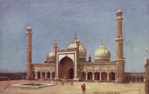 Le Jumma Musjid, Delhi (lithographie couleur) - English School