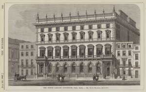 Club Junior Carlton, Pall Mall, M. David Brandon, Architecte (gravure) - English School