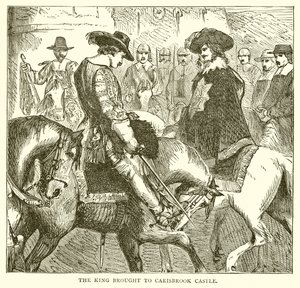 Le roi amené au château de Carisbrook - English School