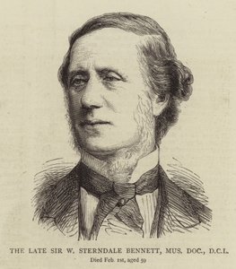 Le défunt Sir W Sterndale Bennett, Mus Doc, DCL (gravure) - English School