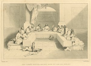 La Cène, Matthieu XXVI, Marc XIV, Luc XXII, Jean XIII - English School