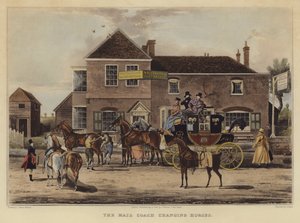 Le changement de chevaux de la malle-poste - English School