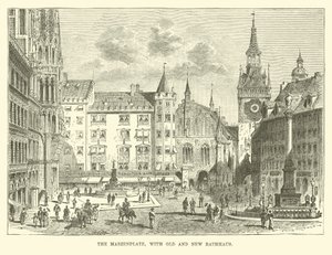 La Marienplatz, avec l