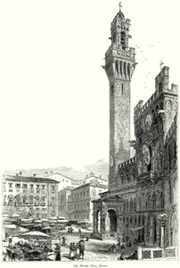 Place du marché, Sienne (gravure) - English School
