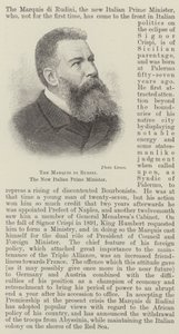 Le Marquis di Rudini, le nouveau Premier Ministre italien (gravure)