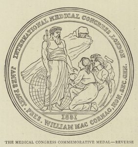 Médaille commémorative du Congrès médical, revers (gravure)