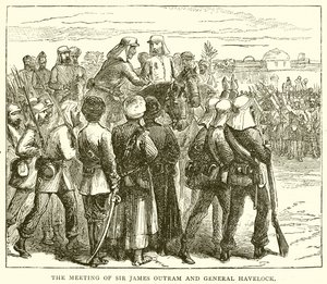 La rencontre de Sir James Outram et du général Havelock - English School