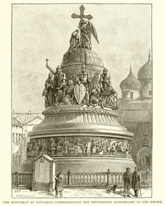 Le monument à Novgorod commémorant le millième anniversaire de l