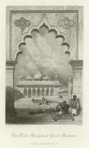 La Moti Musjid, ou Mosquée de la Perle, Agra, Inde - English School
