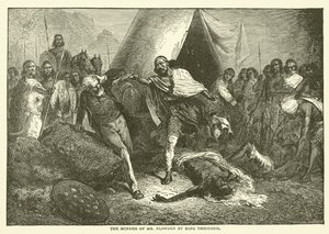Le meurtre de M. Plowden par le roi Théodore - English School