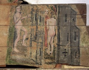 La Porte étroite vers le paradis, du Wenhaston Doom, vers 1500-20