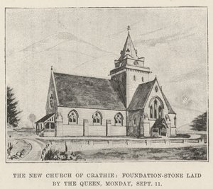 La nouvelle église de Crathie, pierre angulaire posée par la Reine, lundi