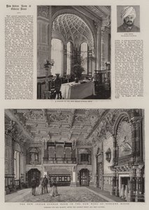 La nouvelle salle du Durbar indien dans la nouvelle aile de la maison Osborne (gravure)