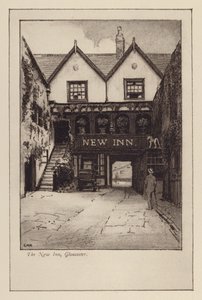 The New Inn, Gloucester (lithographie) - English School