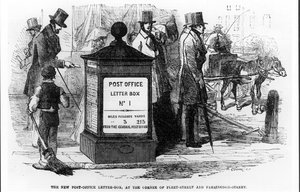 La nouvelle boîte aux lettres de la poste, au coin de Fleet Street et Farringdon Street, de The Illustrated London News, 24 mars 1855