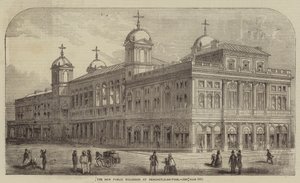 Les nouveaux bâtiments publics à Newcastle-on-Tyne (gravure) - English School