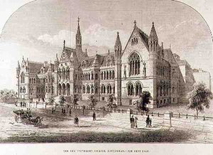 Le nouveau collège universitaire de Nottingham, de The Illustrated London News, 7 février 1881