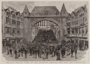 La vieille ville anglaise au théâtre de Sa Majesté, la porte et la herse - English School