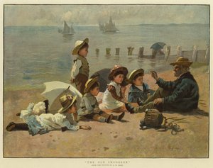 Le vieux contrebandier (lithographie en couleur)