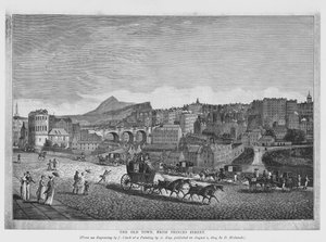 La vieille ville, depuis Princes Street (gravure)