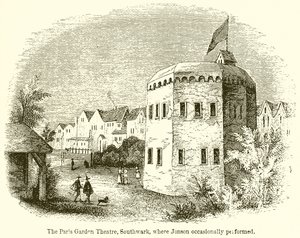 Théâtre du Paris Garden, Southwark, où Jonson jouait occasionnellement - English School