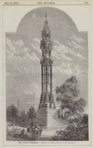 Mémorial Paxton, conçu par MM. Goddard et Fils, Architectes (gravure) - English School