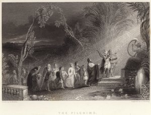 Les pèlerins (gravure) - English School