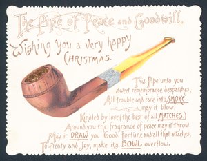 La pipe de la paix et de la bonne volonté, carte de Noël