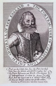 Le portrait du capitaine John Smith, amiral de la Nouvelle-Angleterre - English School