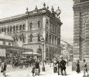 Le bureau de poste, rue George, Sydney, vers 1880, de 