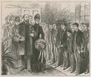 Le prince et la princesse de Galles ouvrant l