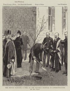 Le prince plantant un arbre à l