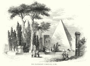Le cimetière protestant, Rome (gravure)