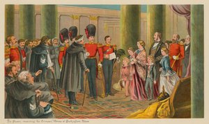 La Reine recevant les Héros de Crimée au Palais de Buckingham - English School