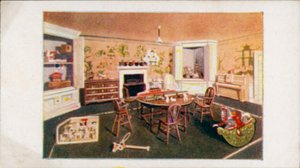 La maison de poupées de la Reine : Crèche (lithographie couleur) - English School