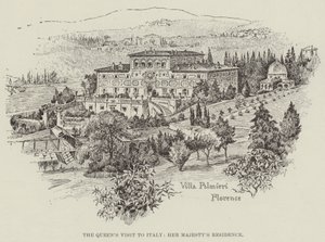 La visite de la reine en Italie, résidence de Sa Majesté (gravure)