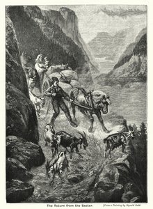 Le retour du Saeter (gravure) - English School