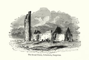La Tour ronde, Tullosherin, Dungarvan (gravure) - English School