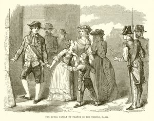 La famille royale de France au Temple, Paris - English School