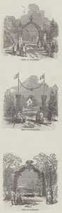 Le progrès royal à Balmoral (gravure) - English School