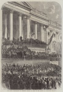 La deuxième inauguration du président Lincoln devant le Capitole à Washington - English School