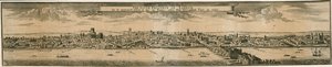 La perspective sud de Londres, après le Grand Incendie de 1666