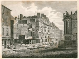 The Strand, Londres, avant son amélioration en 1810 - English School