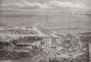 Le port et les docks de Swansea, de The Illustrated London News, 22 octobre 1881