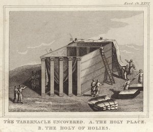 Le Tabernacle découvert, A le Lieu Saint, B le Saint des Saints